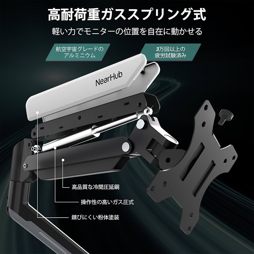 Amazon.co.jp: NearHub モニターアーム デュアル pc 液晶
